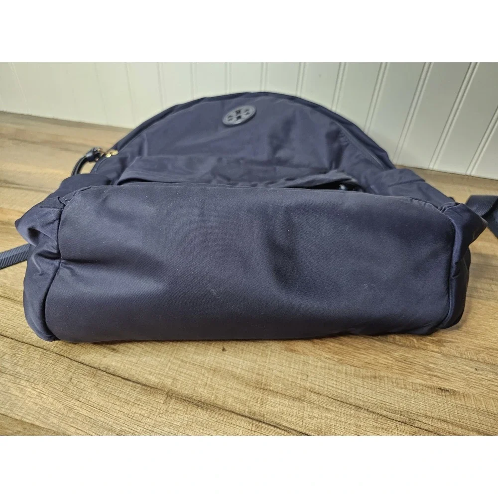 Tory Burch Ella Navy Blue Nylon Backpack Travel School